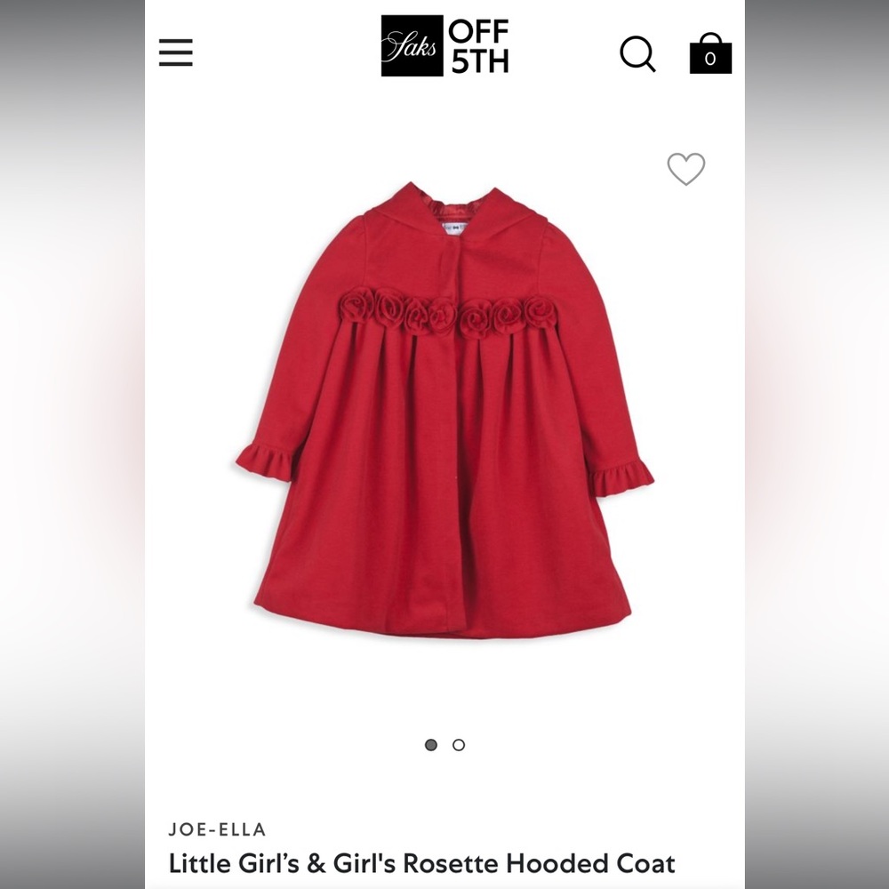 JOE-ELLA
Little Girl’s & Girl's Rosette Hooded Coat